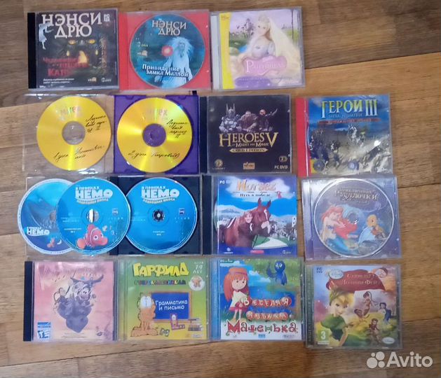 DVD диски с играми, музыкой, фильмами, чистые