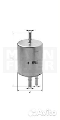 Фильтр топливный mann-filter wk 720/4 (wk7204)