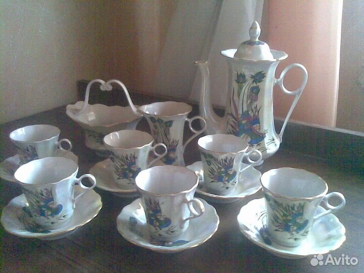 Кофейный сервиз новый фарфор
