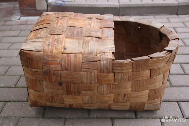 Лукошко Корзина Короб Плетенка дранка быт 19 век