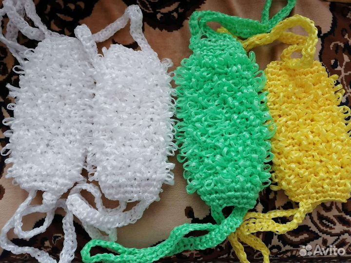 Мочалки ручной вязки