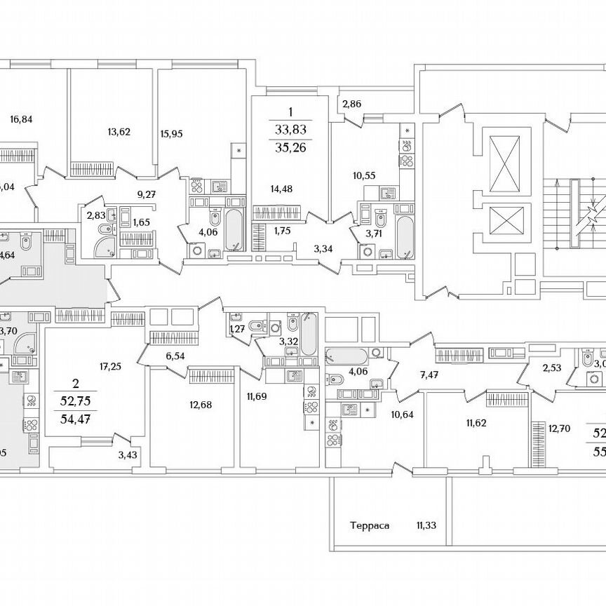 3-к. квартира, 94,3 м², 16/17 эт.