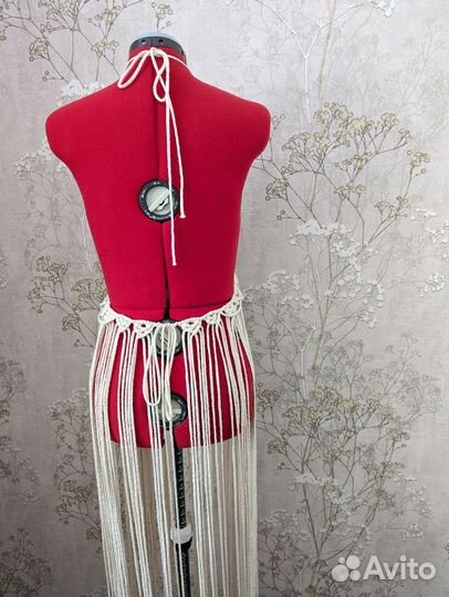 Платье туника макраме