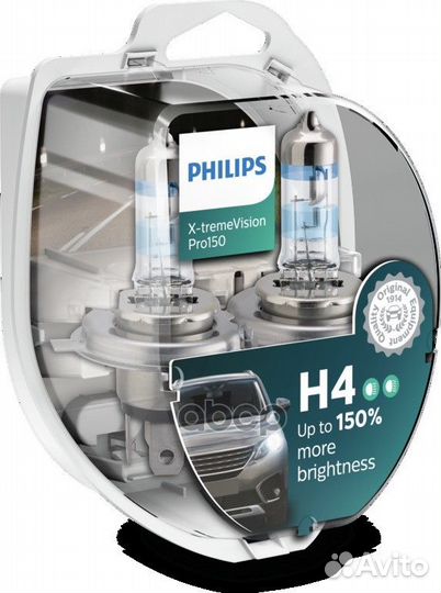 Лампа H4 X-treme Vision Pro150 12342xvps2 Philips