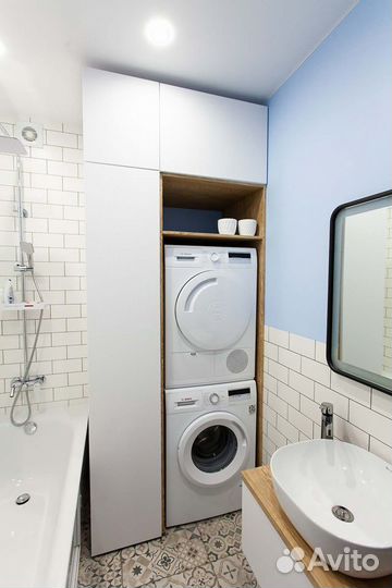 Шкаф в ванную комнату для стиральной машины