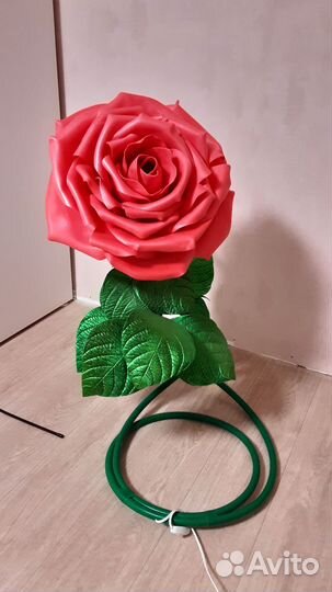 Роза светильник из изолона, ростовая роза