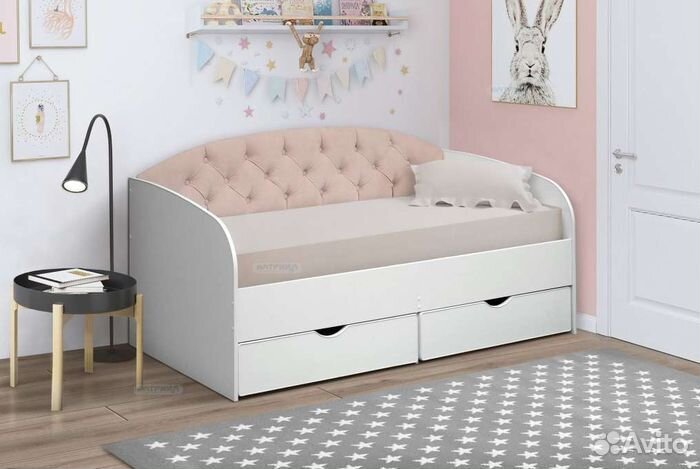 Кроватка детская высокий борт домик из натуральног