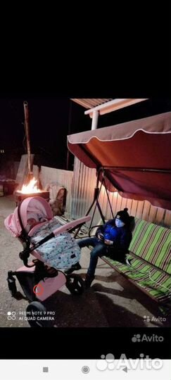 Коляска 2 в 1 эко кожа + автолюлька