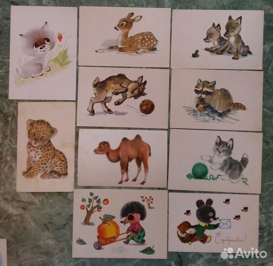 Старинные открытки СССР 40-70гг. Новогодние