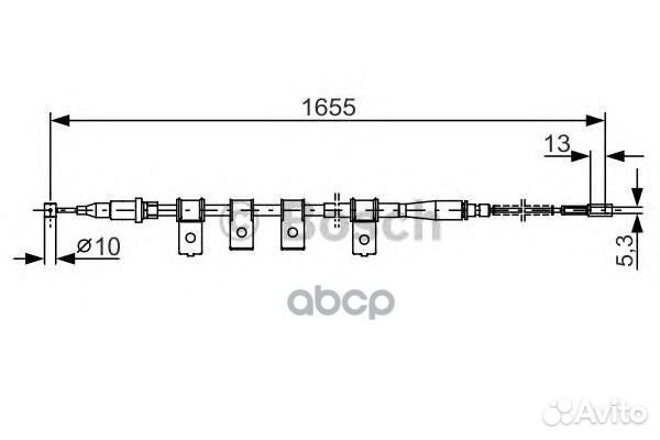Трос стояночного тормоза лев 1 987 477 920