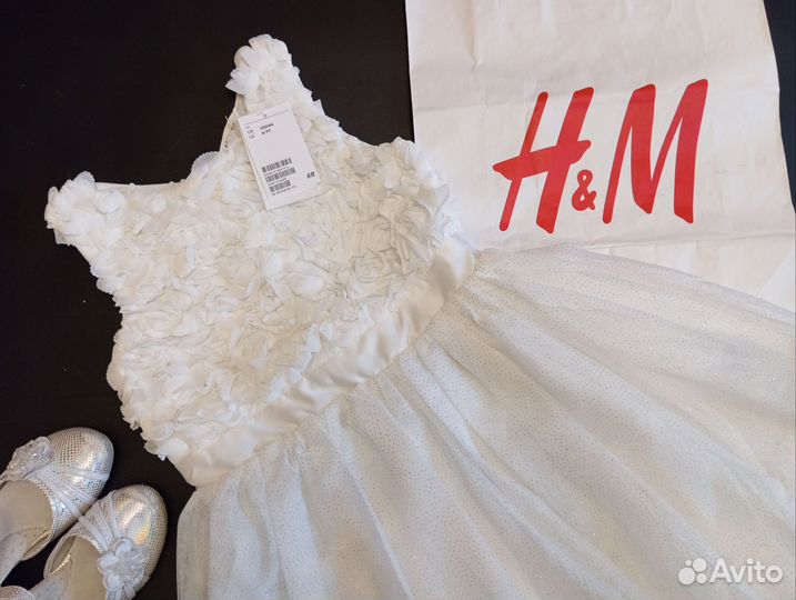 Платье праздничное hm новое 122 для девочки