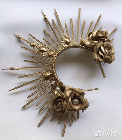 Корона золото Лучи розы