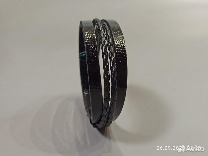 Мужские браслеты из кожи и камня