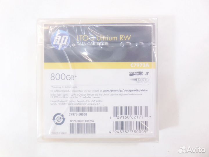 Ленточный картридж 800GB HP Ultrium LTO-3 C7973A