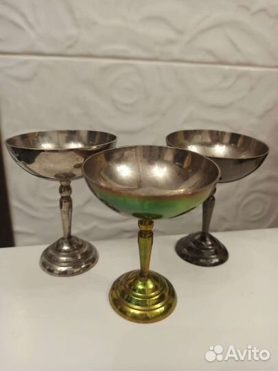 Рюмка - креманка винтажная мельхиор