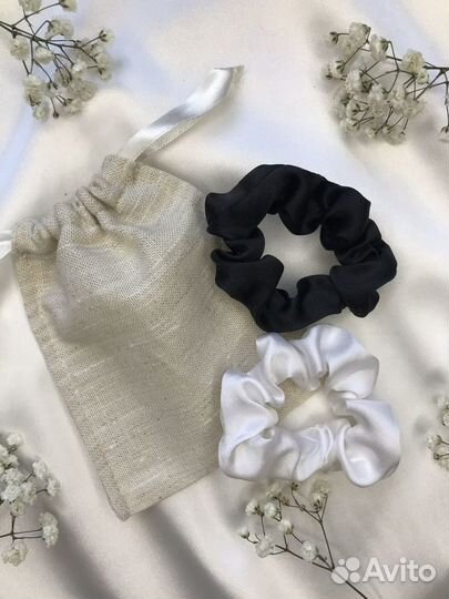 Резинка для волос женская из шелка набор 2шт