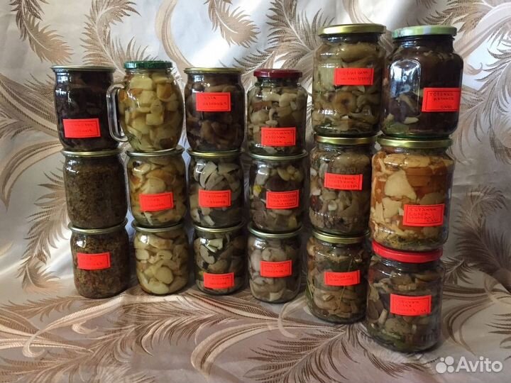 Грибы маринованные, солёные, сухие