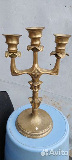 Подсвечник латунь