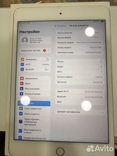 iPad mini 5 256gb Wi-Fi