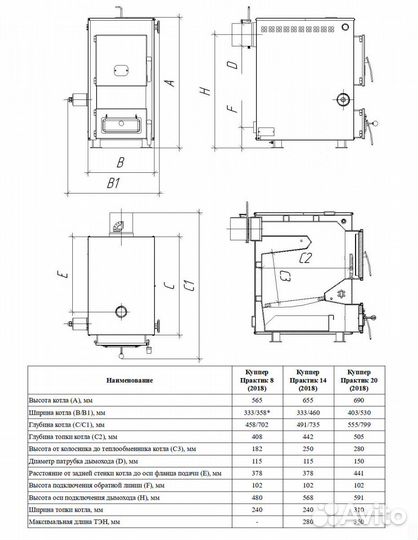 Отопительный котел Куппер практик-8 1.1