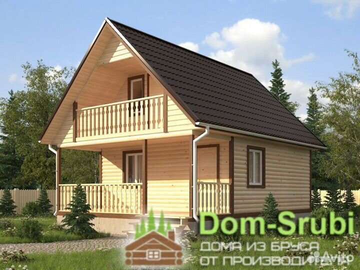 Каменногорск. Хорошая Баня из бруса Б-25 (6х8)