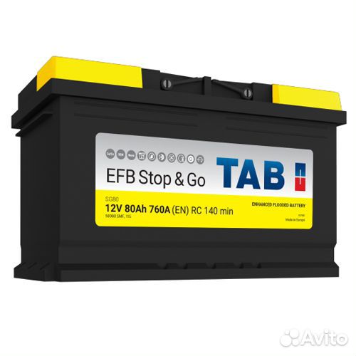 Аккумулятор 80 Ач Tab EFB Stop&Go