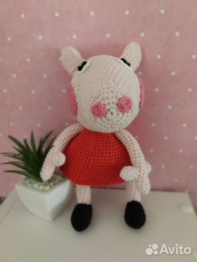 Игрушка Свинка пеппа вязаная