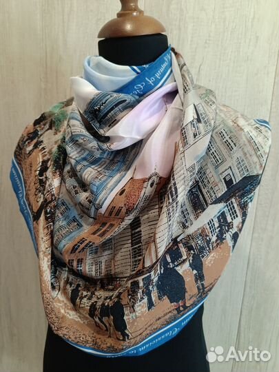 Платок натуральный Китайский шелк Лондон новый