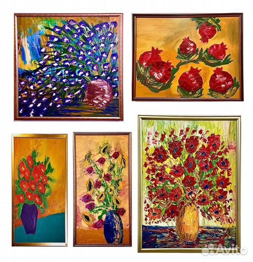 Картина маслом на холсте цветы