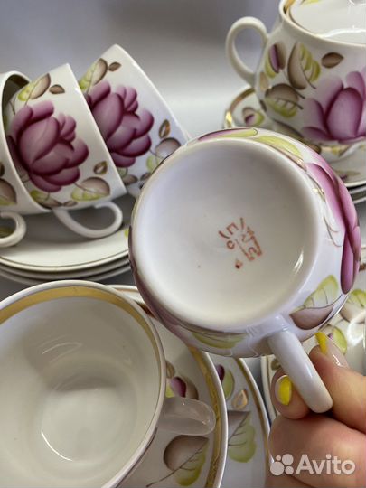 Сервиз чайный. Чайные пары. Сахарница