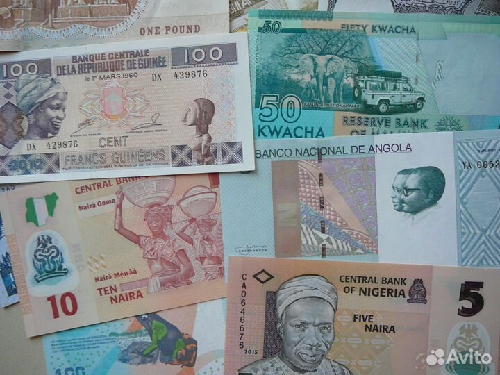 Лот №4. 18 банкнот Африки. Пресс. UNC
