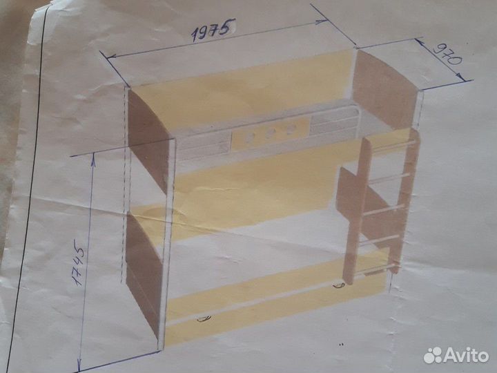 Кровать 2х ярусная 38 попугаев