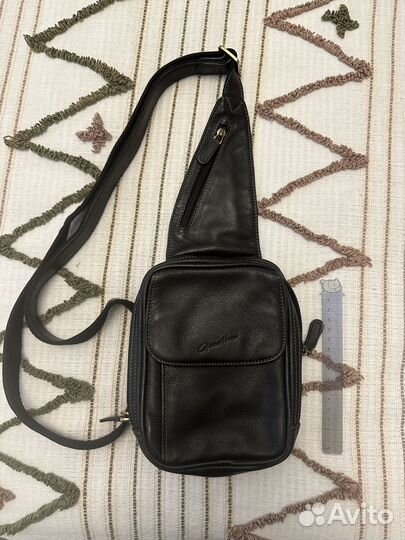 Мужская кожаная сумка через плечо