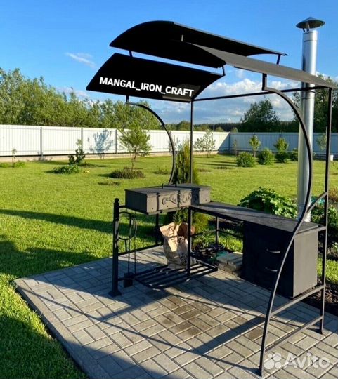 Мангал с крышей