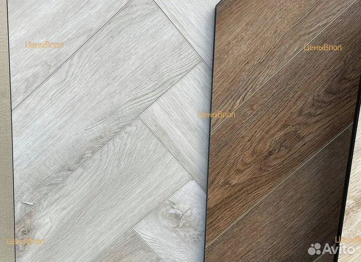 Кварцвиниловый ламинат елочка