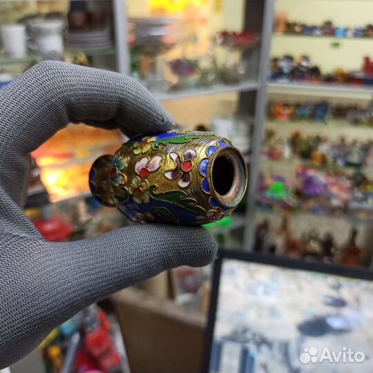 Винтажная Мини Ваза Клуазоне Старый Китай Ретро