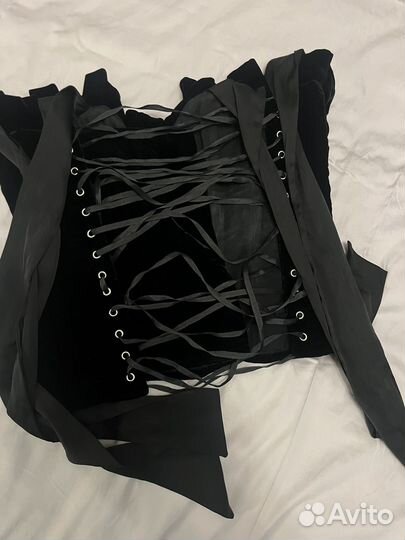 Корсет 2mimor бархат на костях с лентами