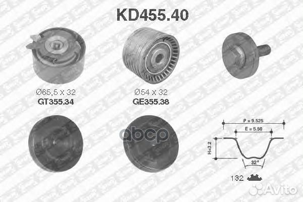 Комплект ремня грм KD45540 SNR