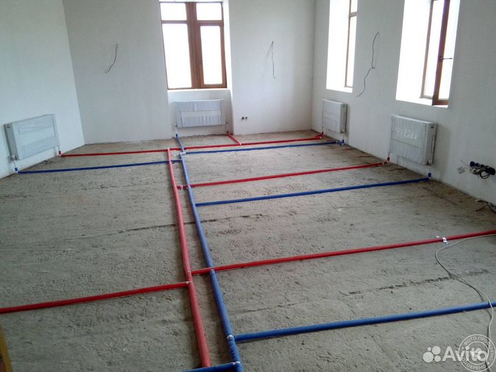 Отопление теплый пол,теплый плинтус, водоснабжение