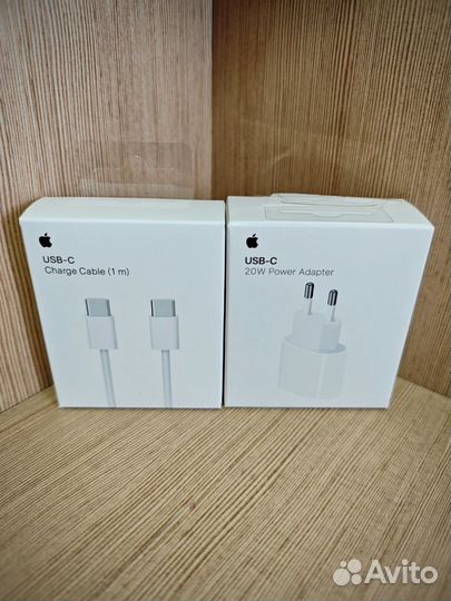 Адаптер Apple 20W + кабель USB-C 1 метр (новые)