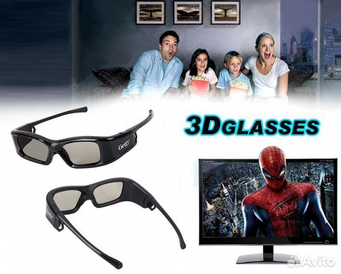 Активные 3D очки универсальные