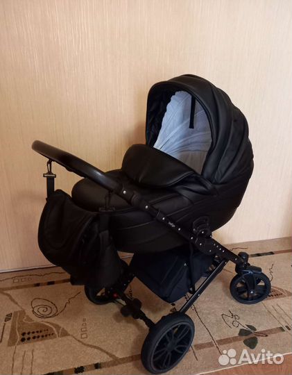 Коляска 2 в 1 Indigo Enigma Экокожа