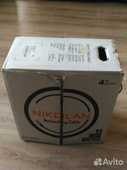 Кабель внешний nikolan 4600B-BK, 4 пары, 190м