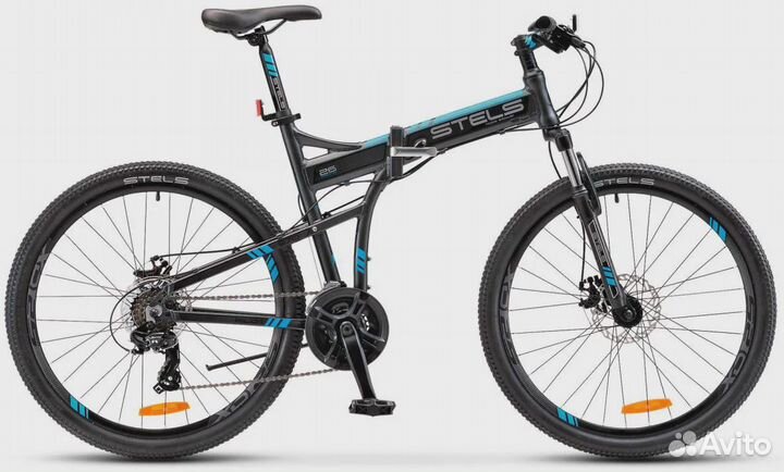 Велосипед складной синего цвета