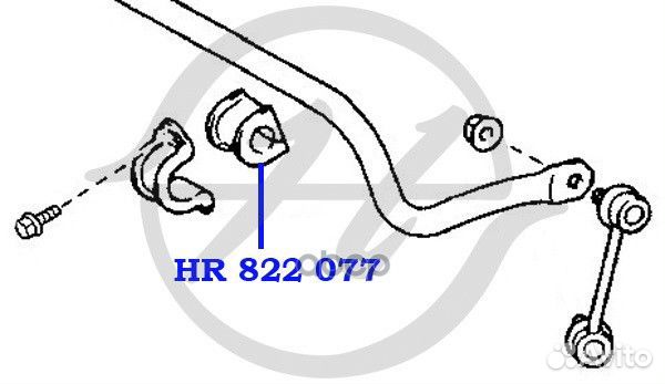 HR 822 077 - втулка задняя toyota RAV-4 2000- HR