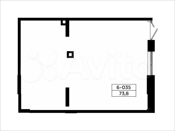 Продается торговое помещение площадью 73.8 кв.м
