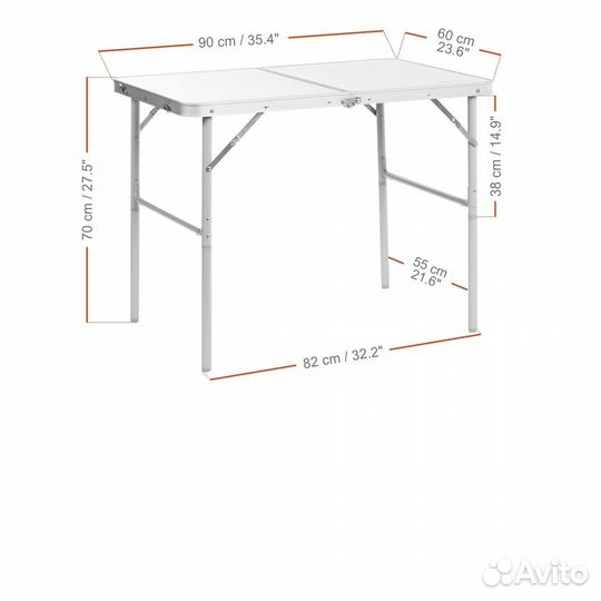 Стол складной туристический (T-435M-1) без чехла