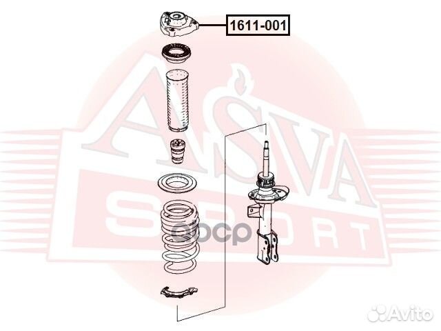 Опора амортизатора 1611001 asva