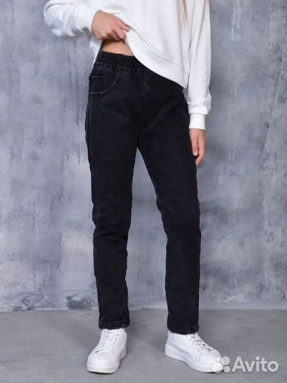 Утеплённые джинсы для девочки