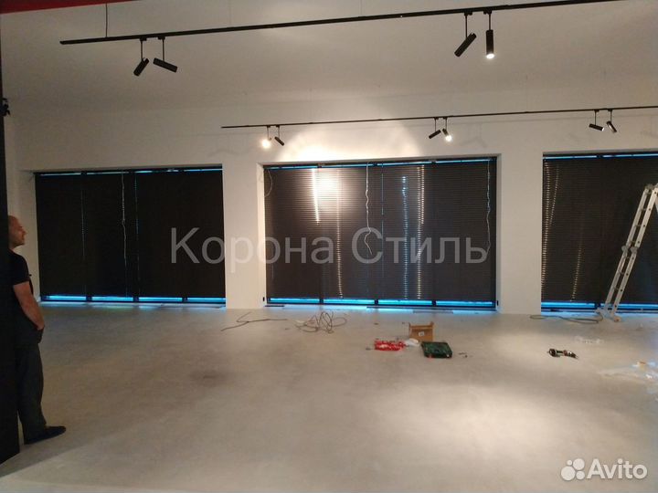 Жалюзи электро деревянные